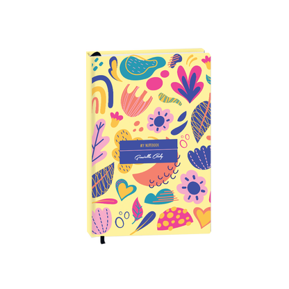 Hardcover Bookpaper Journal - Florals (with Elastic Band & Bookmark)