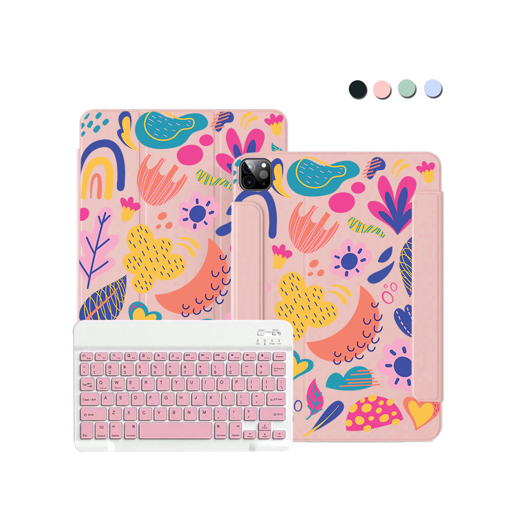 iPad / Android Tab Wireless Keyboard Flipcover - Florals