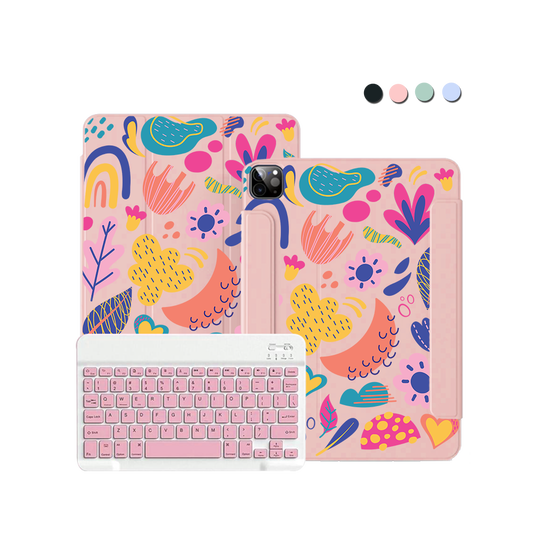 iPad / Android Tab Wireless Keyboard Flipcover - Florals