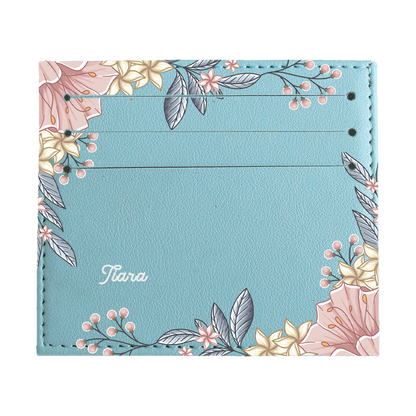 6 Slots Card Holder - Pink Florals