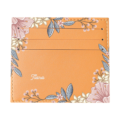 6 Slots Card Holder - Pink Florals