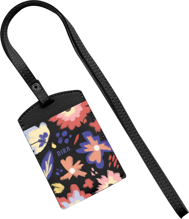 Vegan Leather Lanyard - Flower Lovers