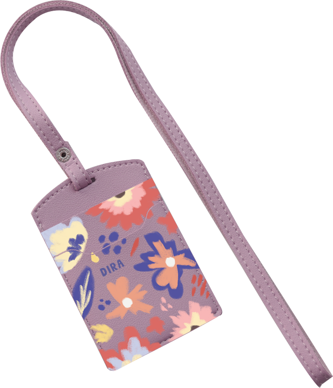 Vegan Leather Lanyard - Flower Lovers