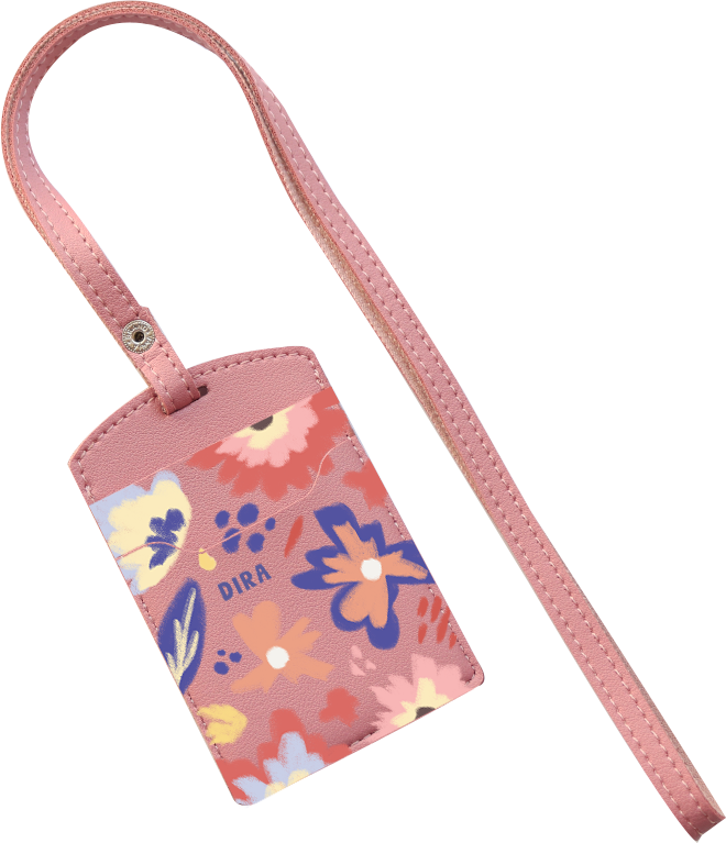 Vegan Leather Lanyard - Flower Lovers