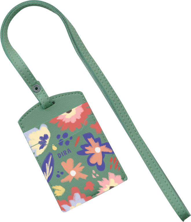 Vegan Leather Lanyard - Flower Lovers