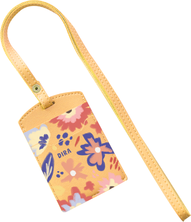 Vegan Leather Lanyard - Flower Lovers