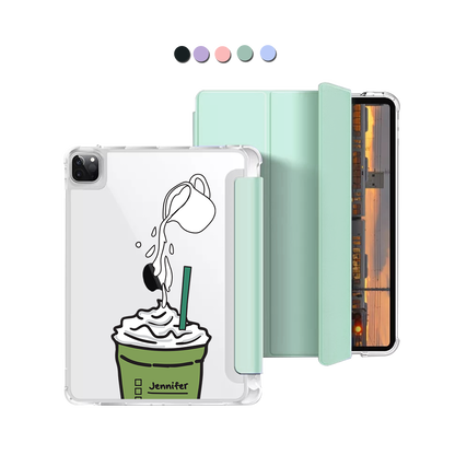 iPad Macaron Flip Cover - Green Tea Matcha Frappe
