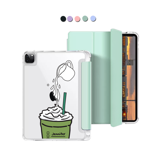 iPad Macaron Flip Cover - Green Tea Matcha Frappe