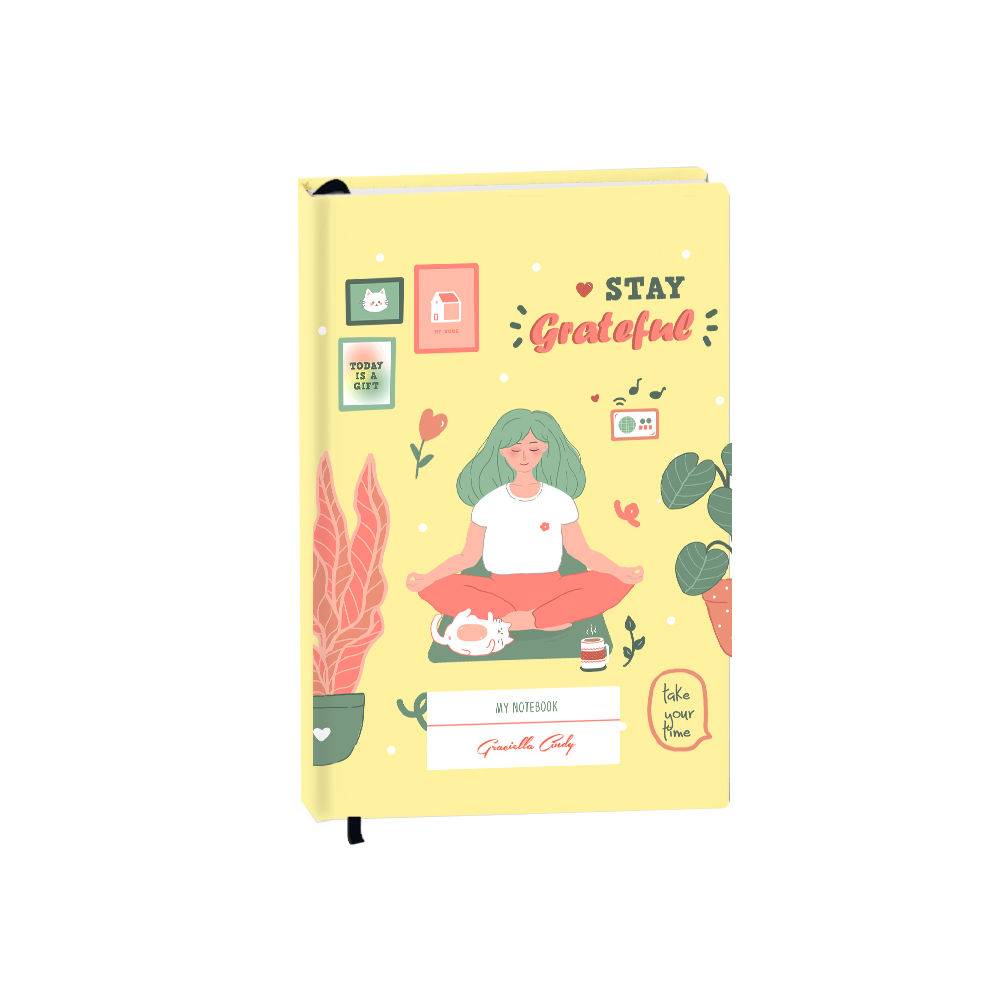 Hardcover Bookpaper Journal - Grateful (with Elastic Band & Bookmark)