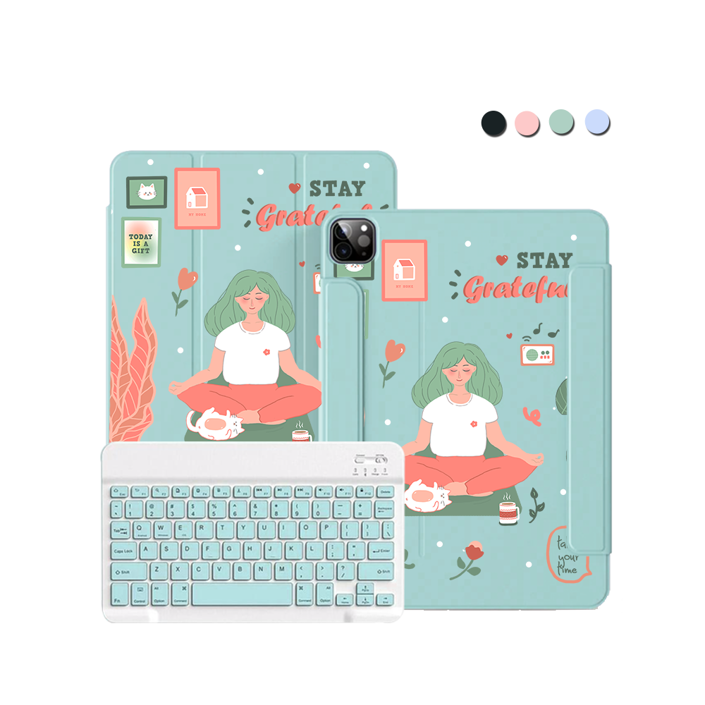 iPad / Android Tab Wireless Keyboard Flipcover - Grateful