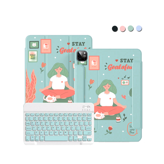 iPad / Android Tab Wireless Keyboard Flipcover - Grateful