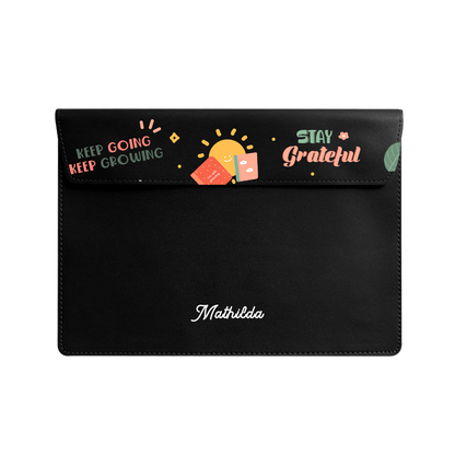 Vegan Leather Sleeve - Grow Grateful