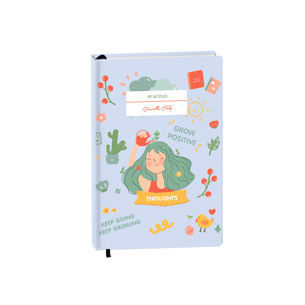 Hardcover Bookpaper Journal - Grow (with Elastic Band & Bookmark)