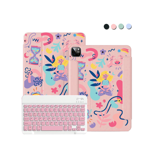 iPad / Android Tab Wireless Keyboard Flipcover - Heather