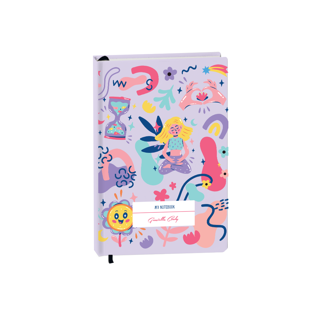 Hardcover Bookpaper Journal - Heather (with Elastic Band & Bookmark)