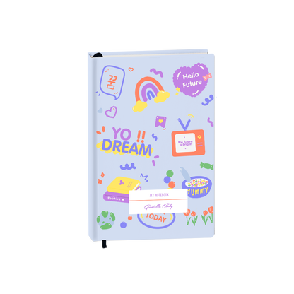 Hardcover Bookpaper Journal - Hello Future (with Elastic Band & Bookmark)