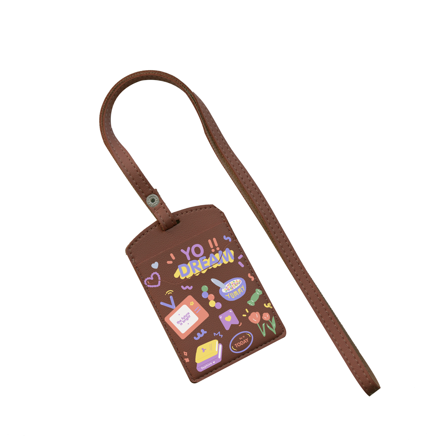 Vegan Leather Lanyard - Hello Future