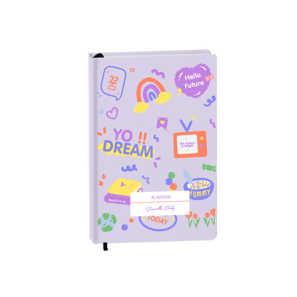 Hardcover Bookpaper Journal - Hello Future (with Elastic Band & Bookmark)