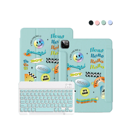 iPad Wireless Keyboard Flipcover - Hello Treasure