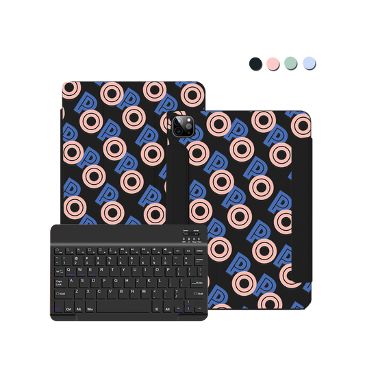 iPad / Android Tab Wireless Keyboard Flipcover - Initial Monogram 1.0