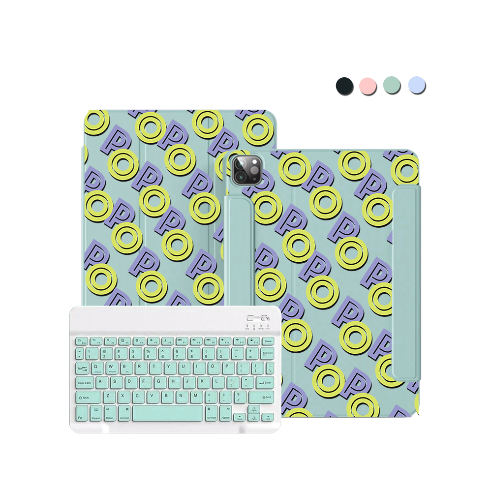 iPad / Android Tab Wireless Keyboard Flipcover - Initial Monogram 2.0