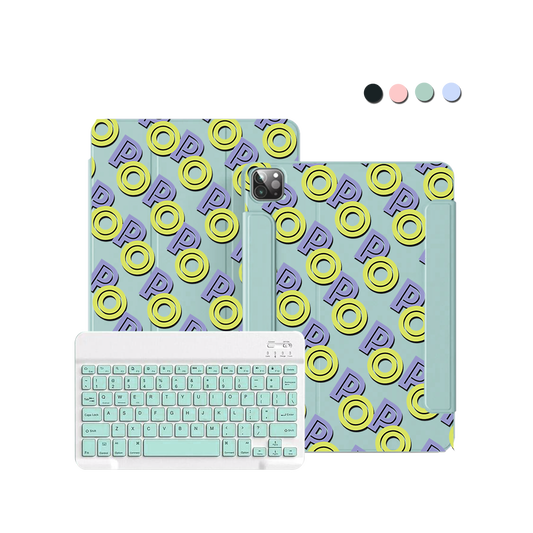 iPad / Android Tab Wireless Keyboard Flipcover - Initial Monogram 2.0