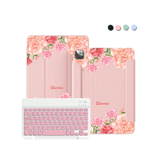 iPad Wireless Keyboard Flipcover - January Carnation