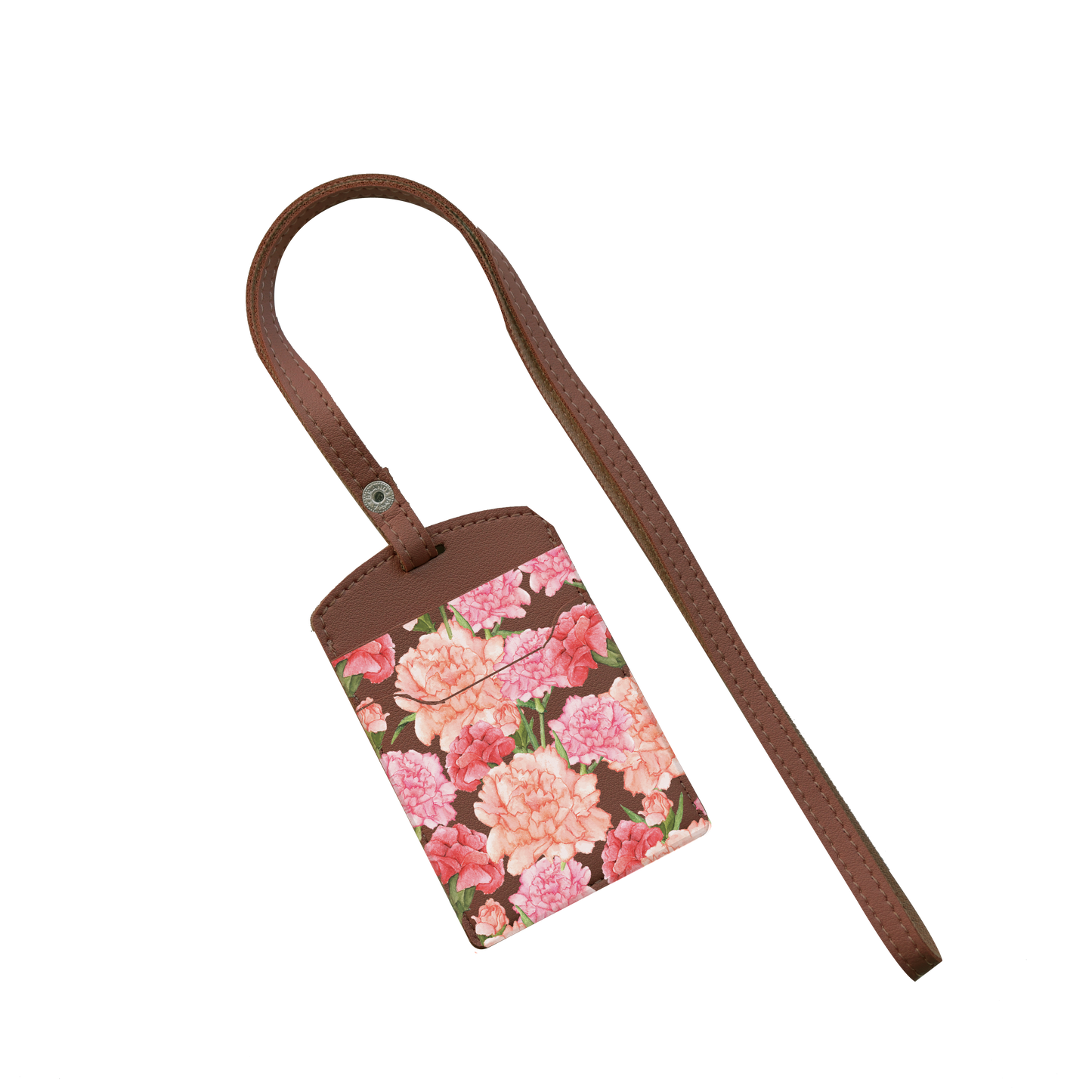 Vegan Leather Lanyard - January Carnation