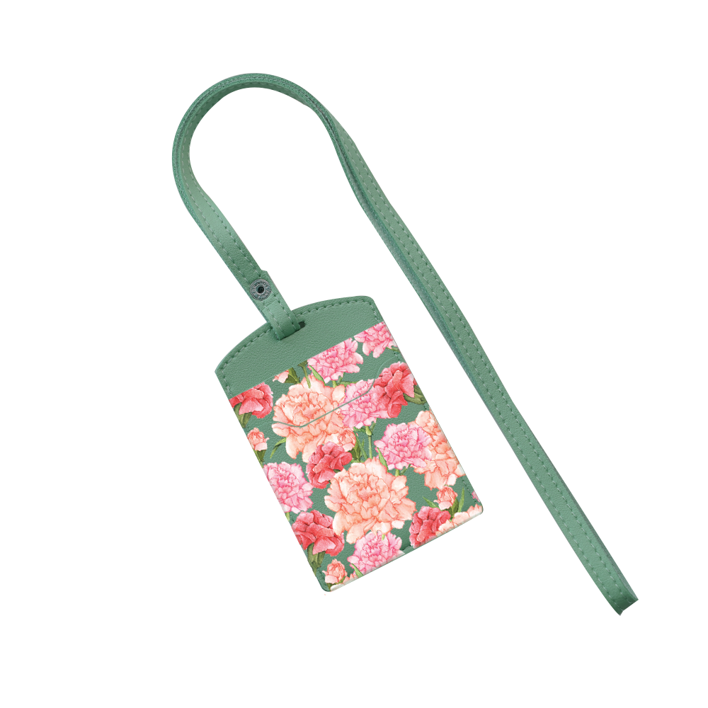 Vegan Leather Lanyard - January Carnation