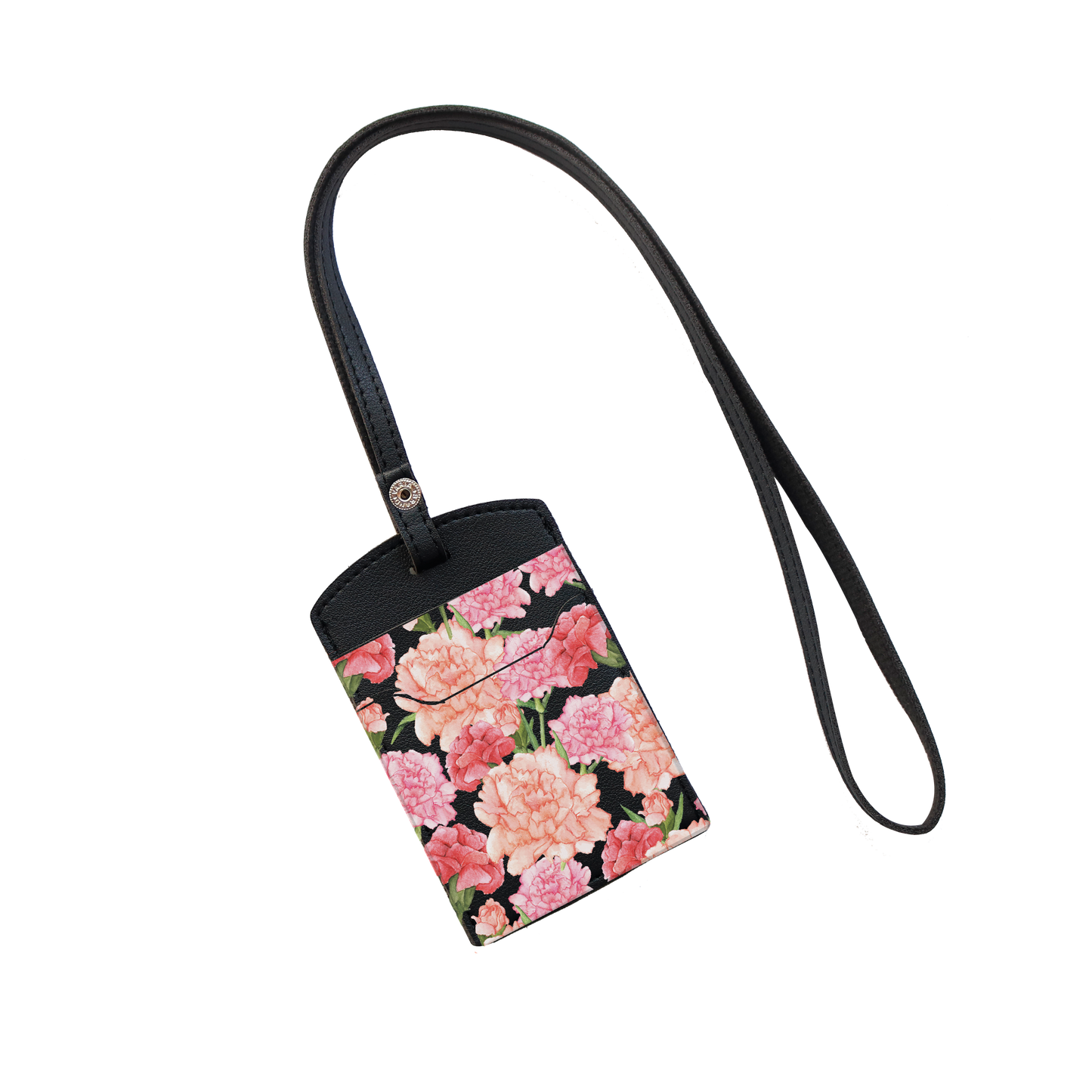 Vegan Leather Lanyard - January Carnation