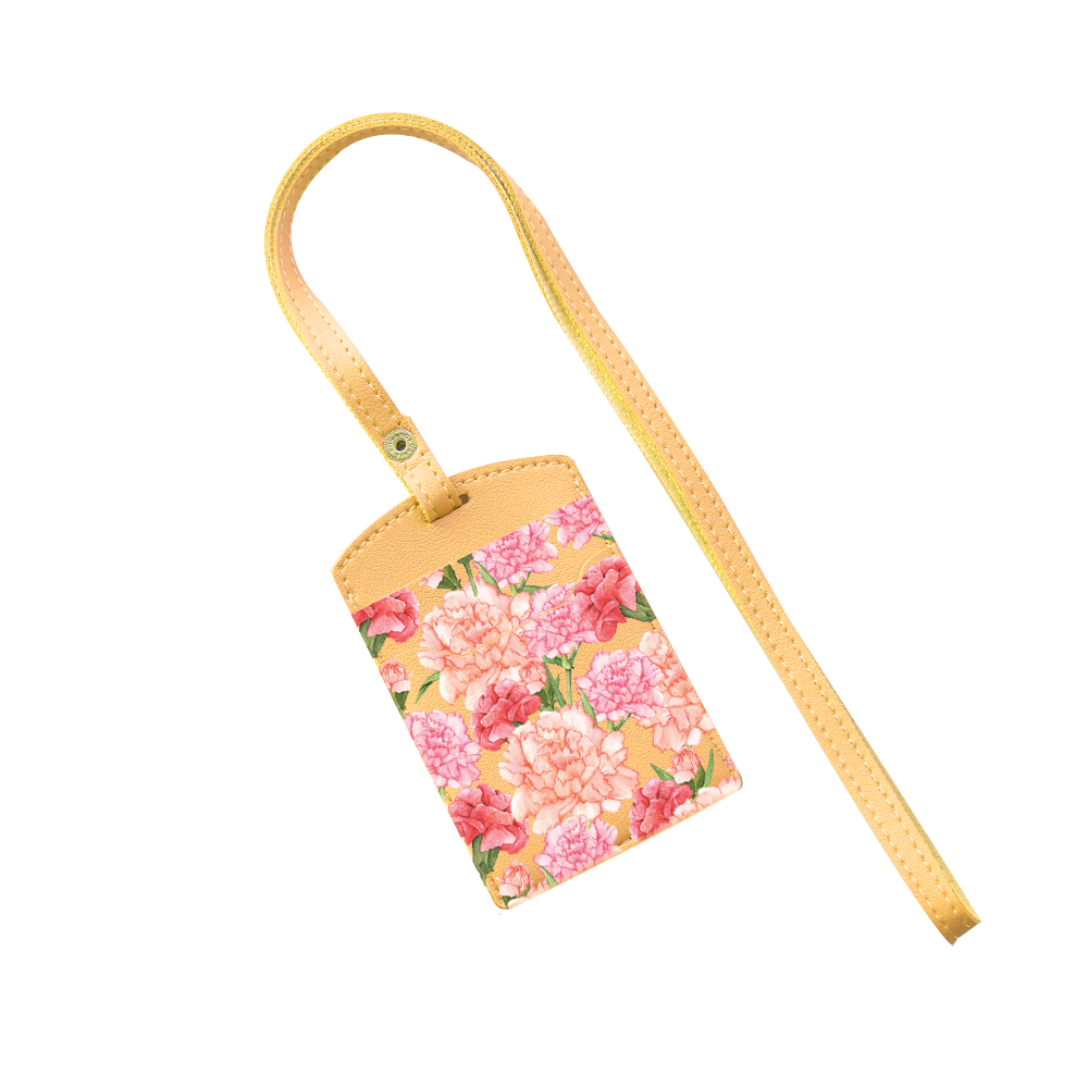 Vegan Leather Lanyard - January Carnation