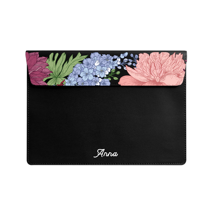 Vegan Leather Sleeve - July Delphinium
