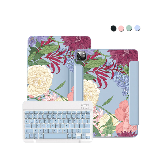 iPad Wireless Keyboard Flipcover - July Delphinium