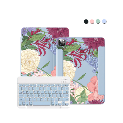 iPad / Android Tab Wireless Keyboard Flipcover - July Delphinium