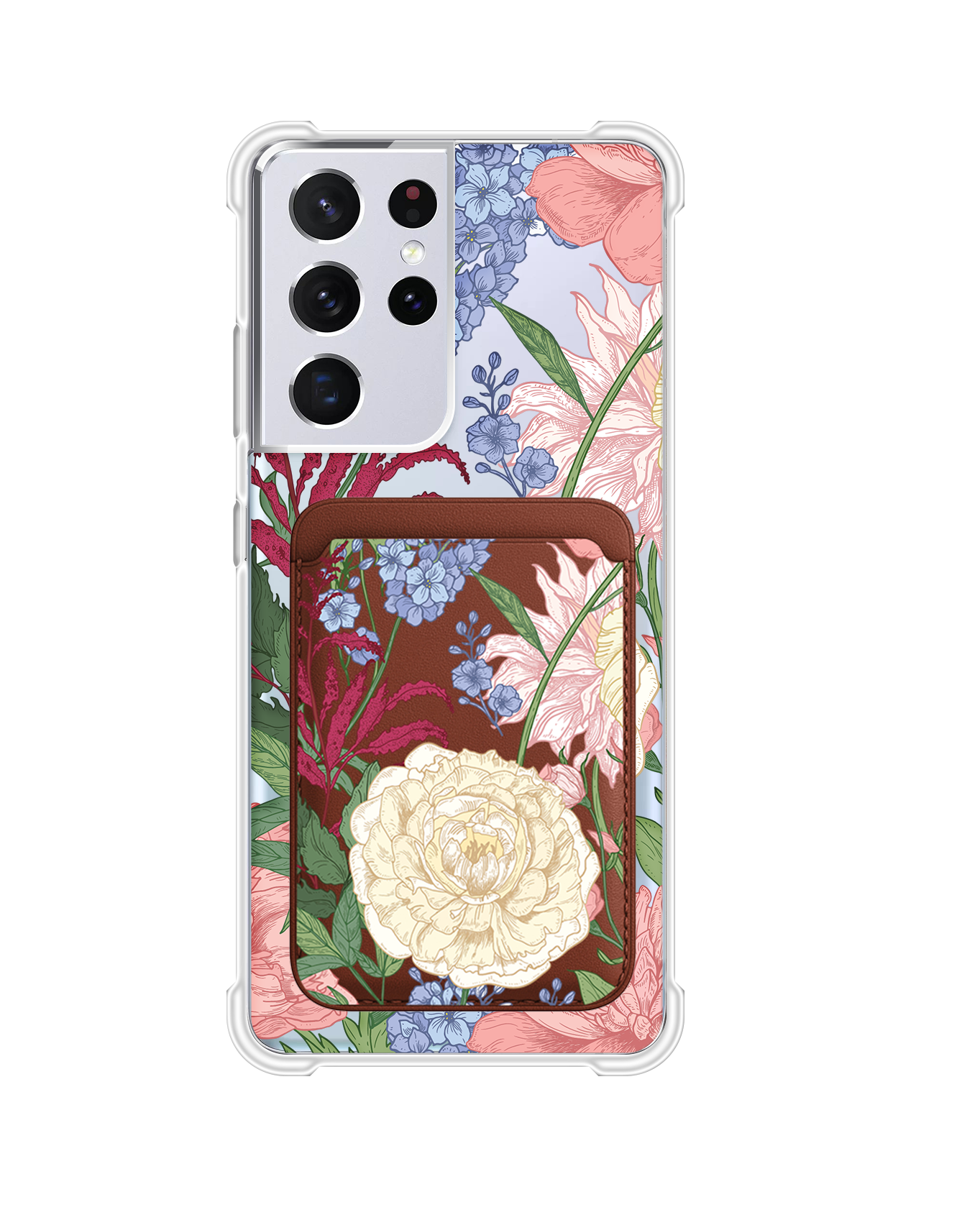 Android Magnetic Wallet Case - July Delphinium