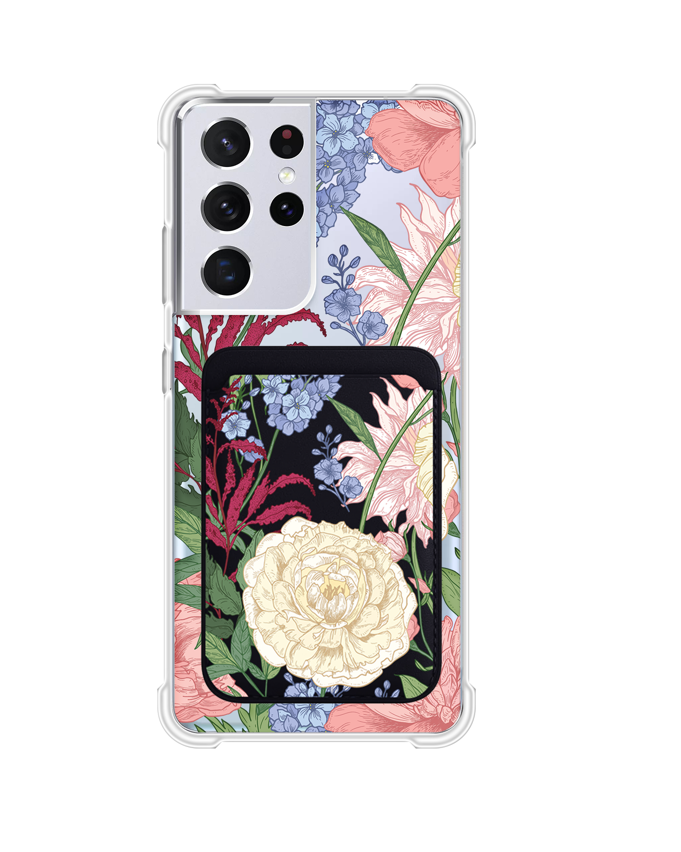 Android Magnetic Wallet Case - July Delphinium