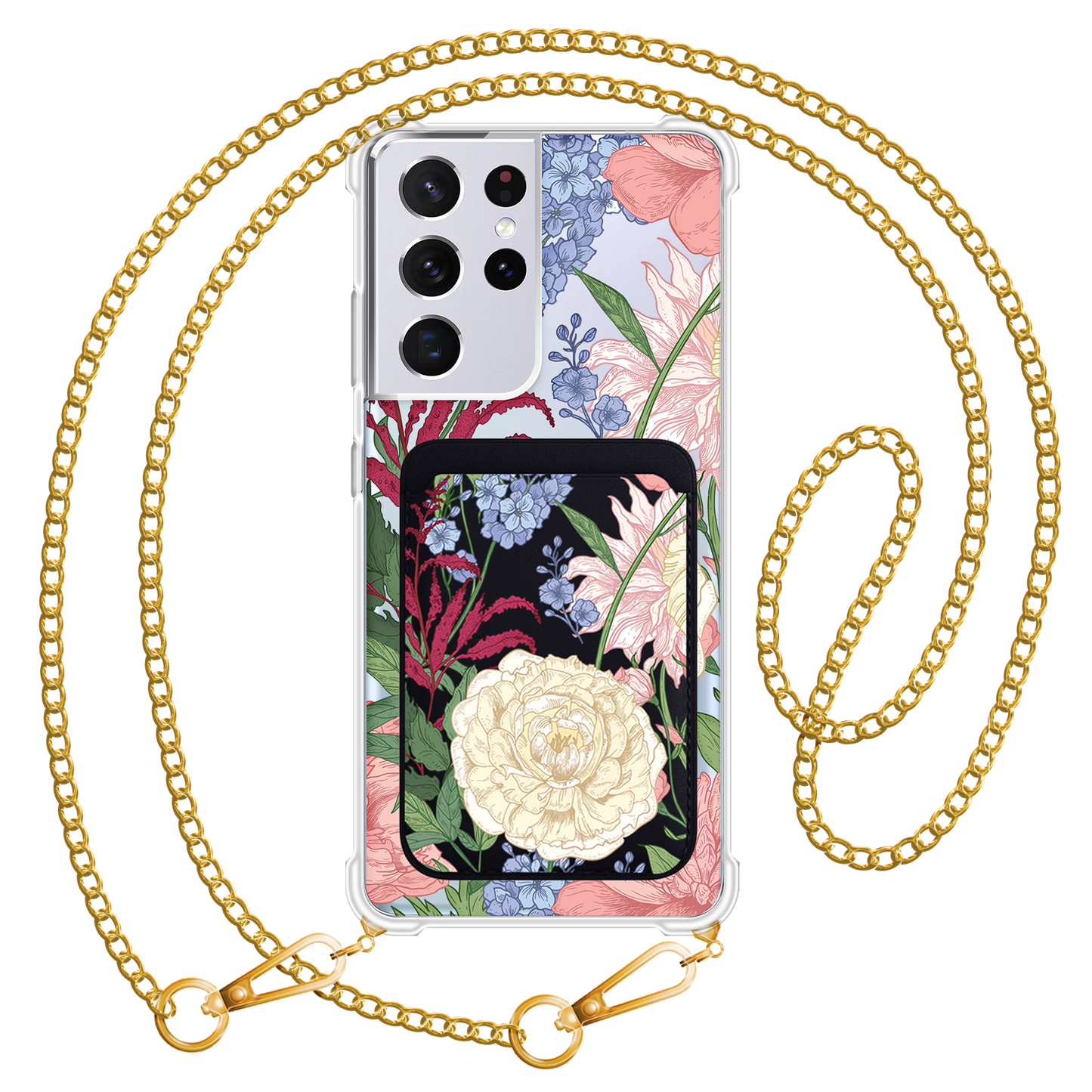 Android Magnetic Wallet Case - July Delphinium