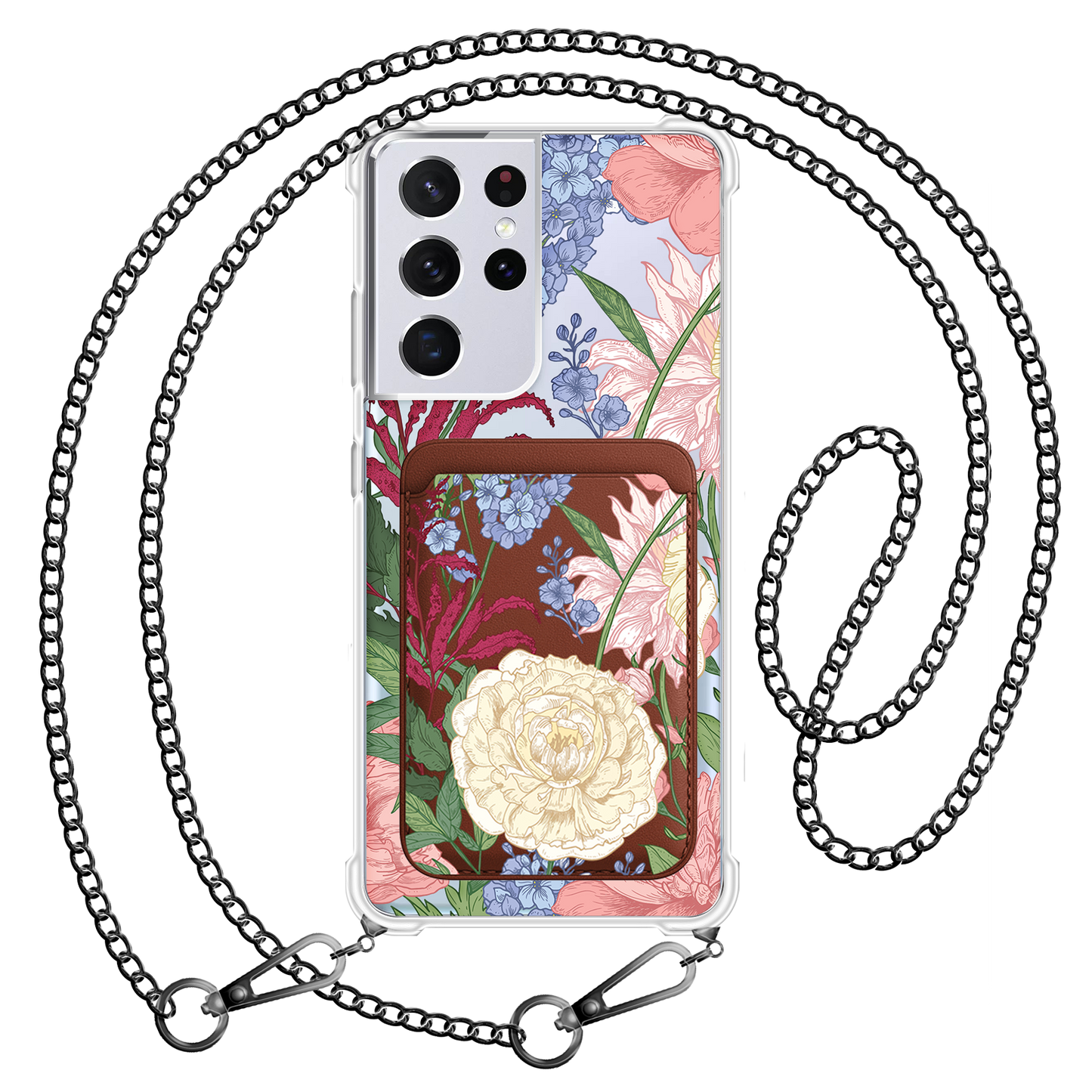 Android Magnetic Wallet Case - July Delphinium