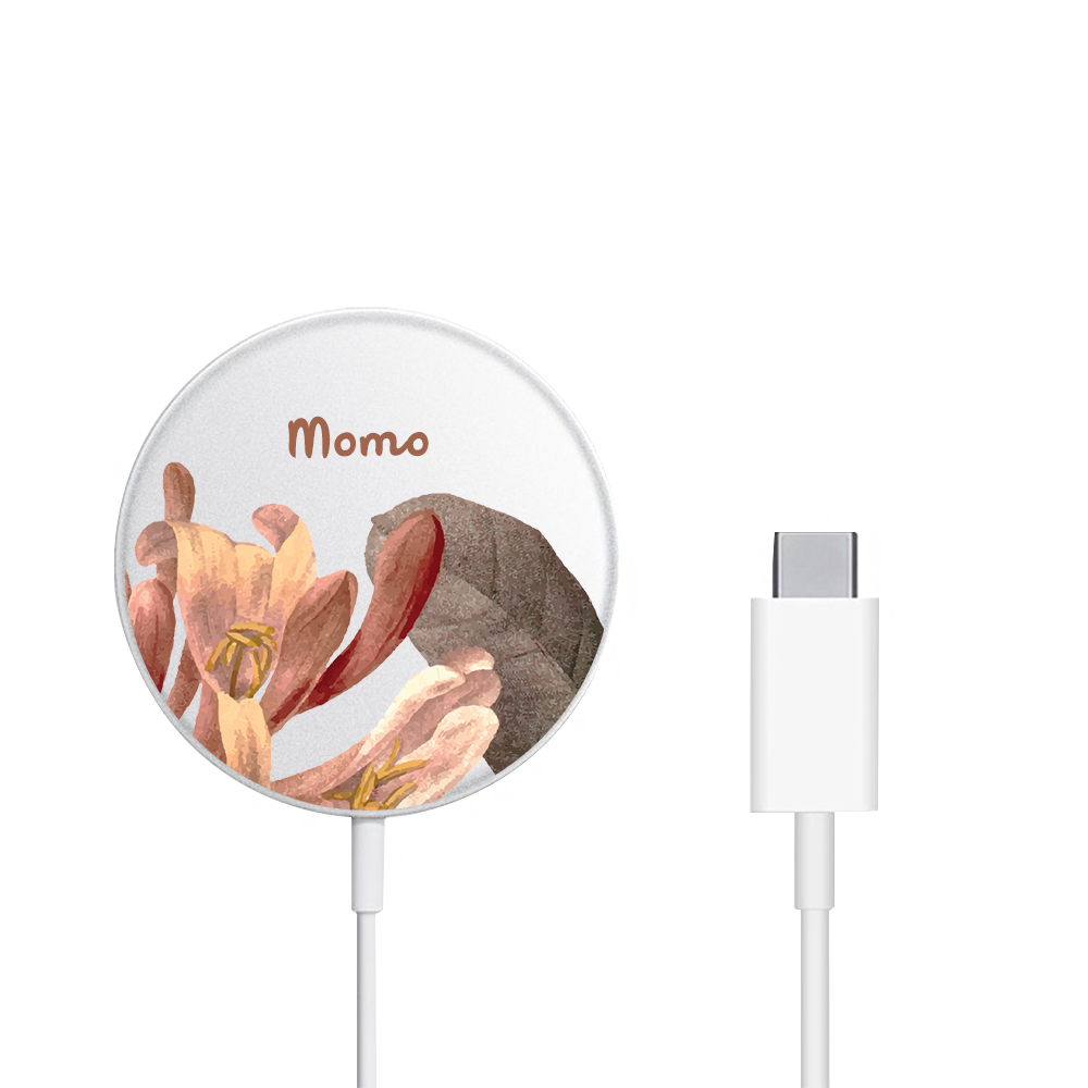 Magnetic Wireless Charger - June Honey Suckle
