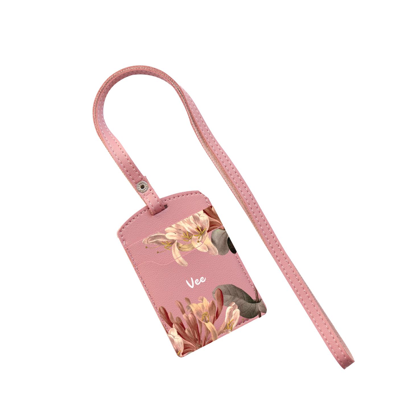 Vegan Leather Lanyard - June Honey Suckle