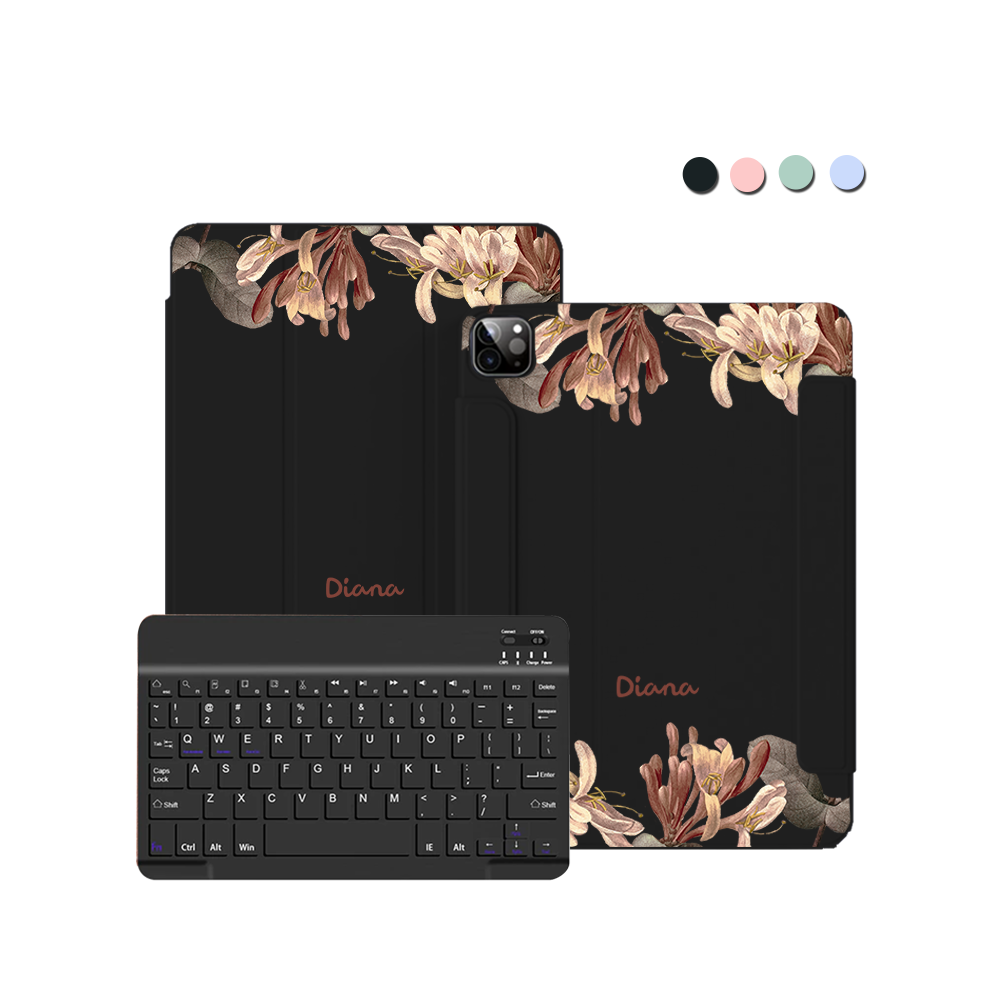 iPad / Android Tab Wireless Keyboard Flipcover - June Honeysuckle