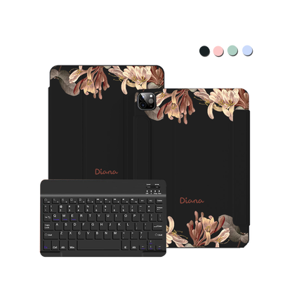iPad / Android Tab Wireless Keyboard Flipcover - June Honeysuckle