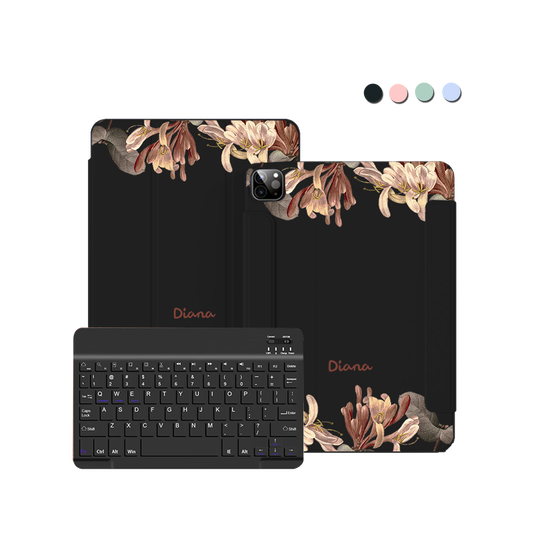 iPad Wireless Keyboard Flipcover - June Honeysuckle