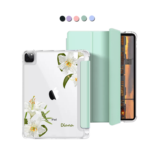 iPad Macaron Flip Cover - May Lily of The Valley