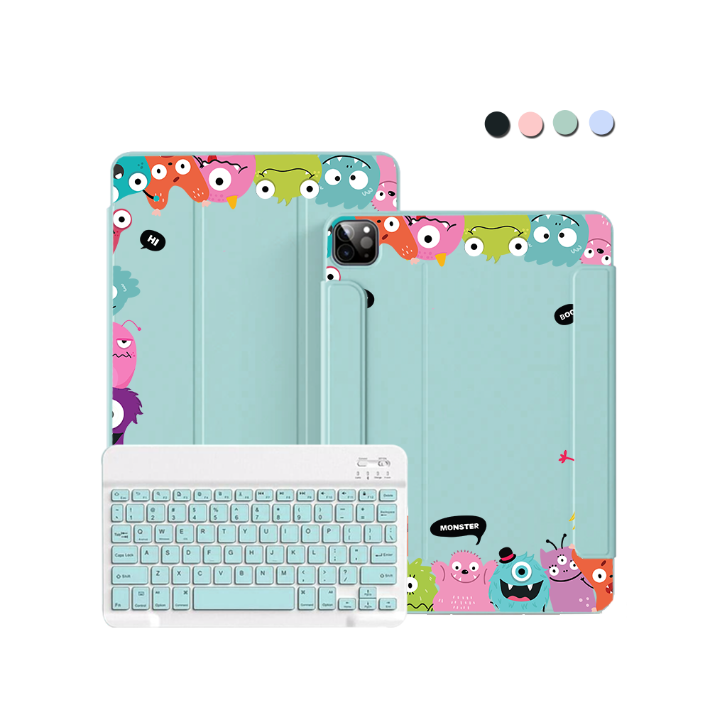 iPad / Android Tab Wireless Keyboard Flipcover - Little Monster