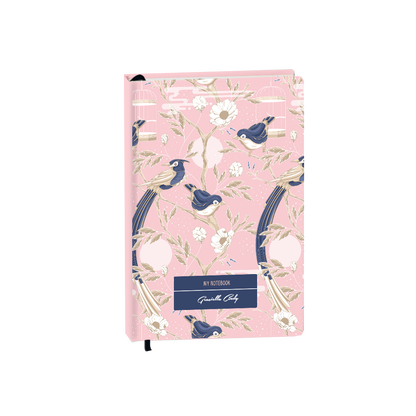 Hardcover Bookpaper Journal - Lovebird 1.0 (with Elastic Band & Bookmark)