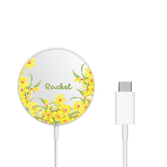 Magnetic Wireless Charger - March Daffodil