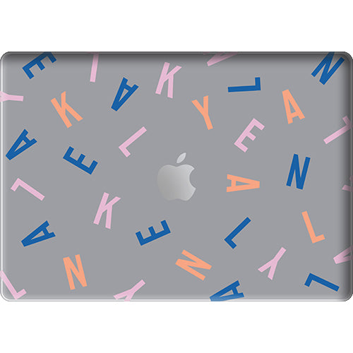 Macbook Snap Case - CUSTOM MONOGRAM Rainbow