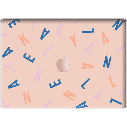 Macbook Snap Case - CUSTOM MONOGRAM Rainbow