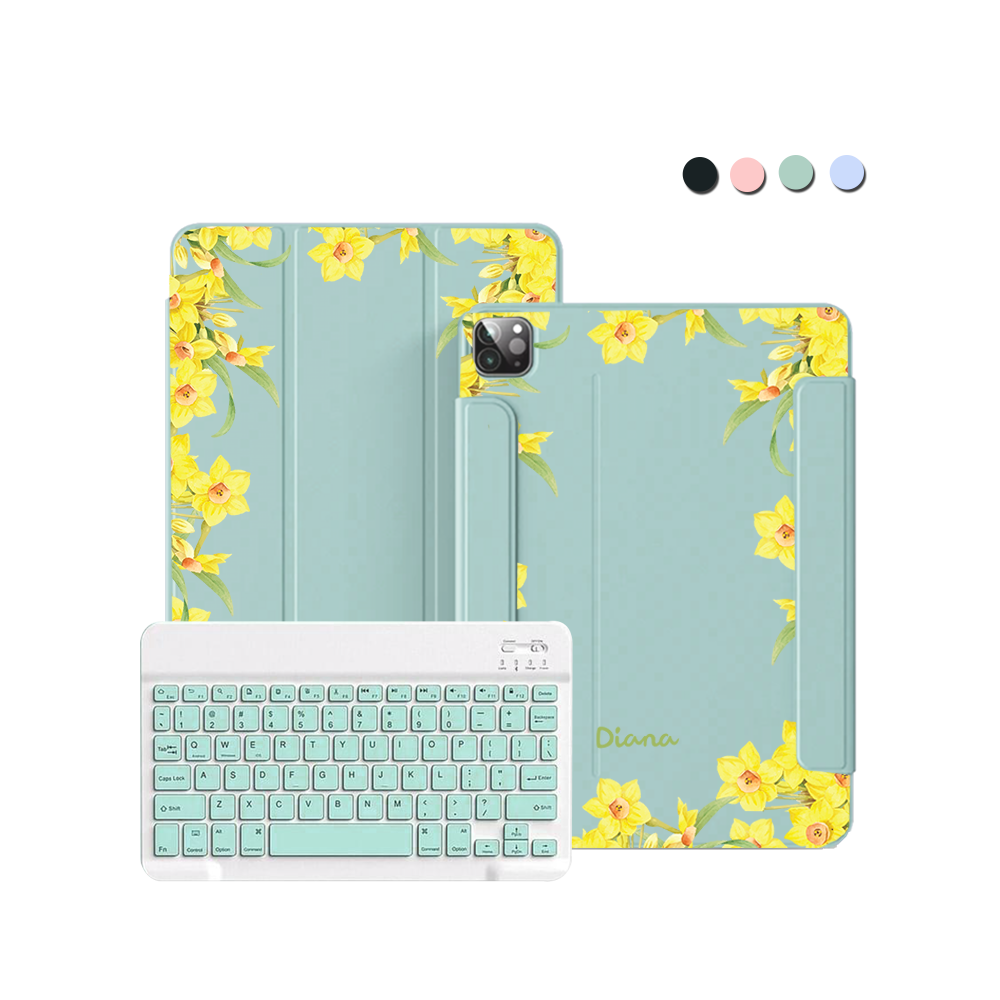 iPad Wireless Keyboard Flipcover - March Daffodils